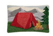 Camping In The Mountains Pillow