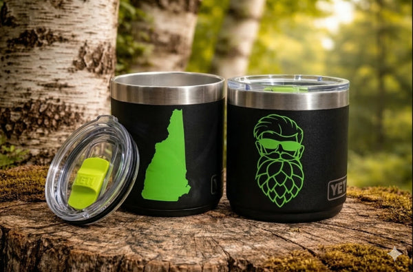 Hoppy Camper Live Free or Die YETI Rambler Lowball